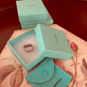 Silver Tiffany’s mesh ring size 7